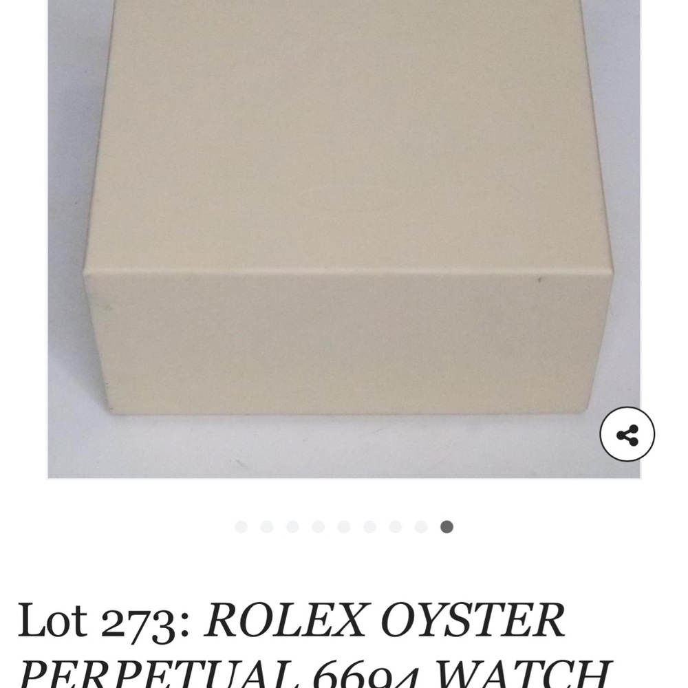 ROLEX OYSTER PERPETUAL 6694 WATCH W/BOX, 34MM - Picture 8 of 8